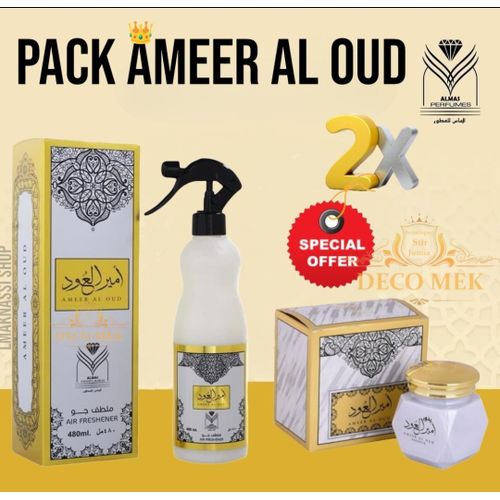 Pack x2 AMEER AL OUD BAKHOUR - 40g & SAPRAY 480 ML