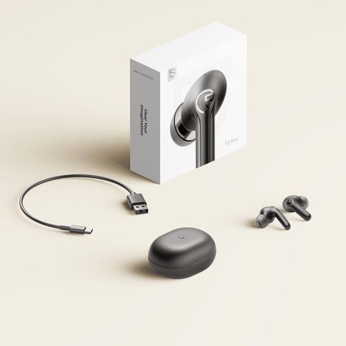 T3 Pro Écouteurs Bluetooth 5.4 sans fil ANC – Autonomie jusqu’à 28 h – Noir