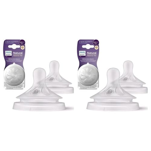 Tétine à débit variable - Allaitement naturel - Pour bébés 1 mois et + - Débit 3 - Lot de 2