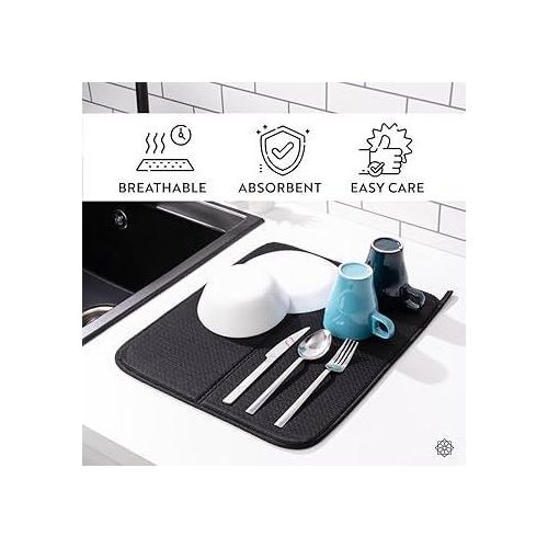 Tapis sechage , égouttoir à vaisselle gris