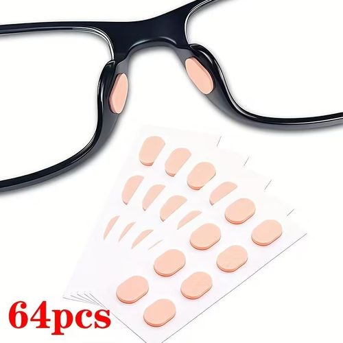 Lot De 64 Coussinets De Nez Antidérapants Ultra-douces Adhésifs Pour Lunettes