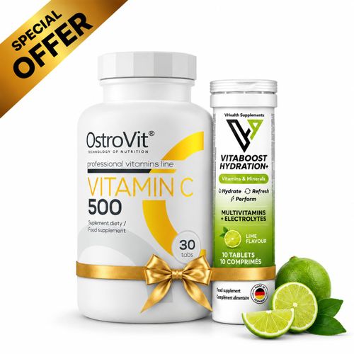 Pack Vitamin C 500 - 30 Tabs + Vitamins & Minerals - Citron Vert 10 Comprimés