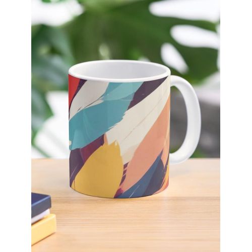 conception de plumes d'oiseaux colorées Mug classique