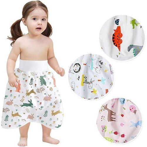 couches pour bébé, jupe à couches pour bébé, pantalons absorbants imperméables pour bébés, garçons et filles, jupe d'entraînement, culottes pour bébés, sous-vêtements pour tout-petits, shorts taille haute, jupe de nuit pour bébé, couleur & motif aléatoire