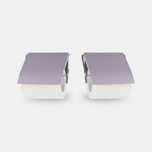 Lot de 2 - Porte-papier WC en Mtal avec Finition Soft Touch Violet