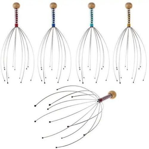 Masseur de Tête à Griffes de Poulpe – Massage Cuir Chevelu & Cou Anti-Stress (multicouleur aléatoire)