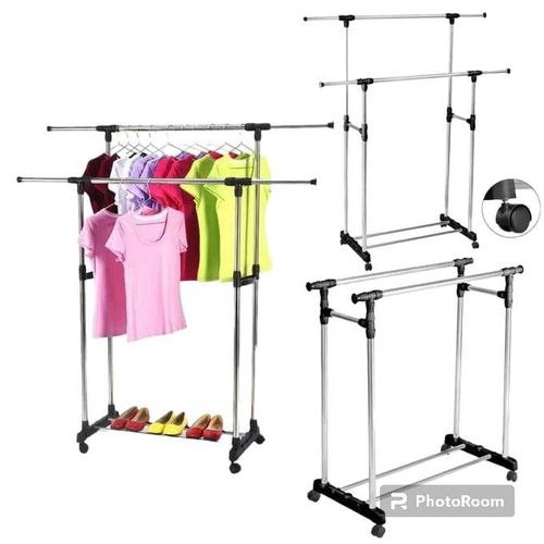 Porte cintres de vêtements avec roues, Porte-vêtements & chaussure double