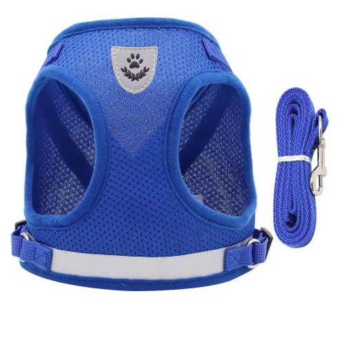 Gilet Harnai taille L pour Chat et Petit Chien avec Laisse – Maille Respirante Réfléchissante