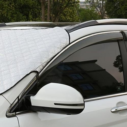 Couverture de Protection Pare-Brise Avant Été et Hiver Universelle pour Voiture avec Isolation Thermique