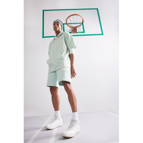 Short Homme en coton - Vert - D8621AX.