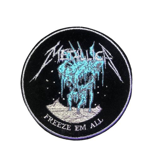 Patch brodé haut de gamme Mettalica Freeze 'Em All 10x10cm