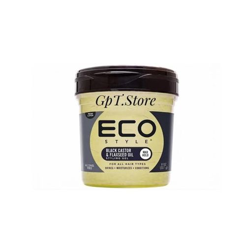 Gel coiffant à l'huile de ricin noire et aux graines de lin, 227g