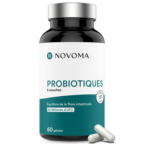 Complexe de 6 souches Probiotiques naturelles, labellisées SynbÆctive® - 60 Milliards d'UFC par prise - 60 gélules - Made in France