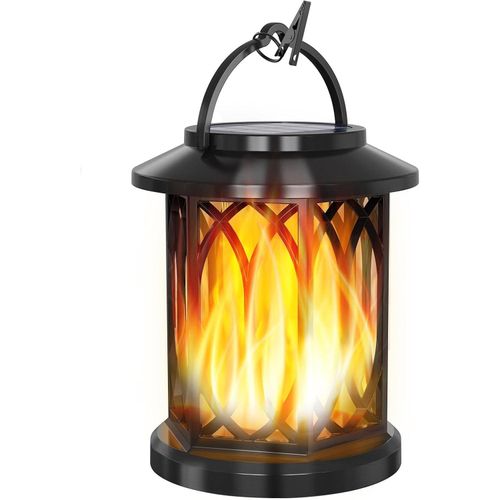 Lumières solaires extérieures étanches, 1 pack de lanternes solaires à flamme