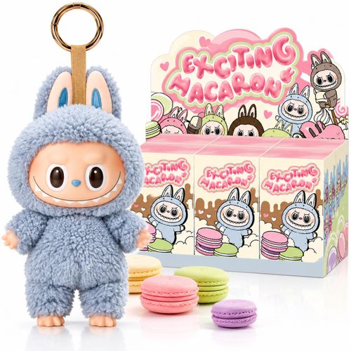 Figurine Exciting Macaron Labubu sac à dos pendentif