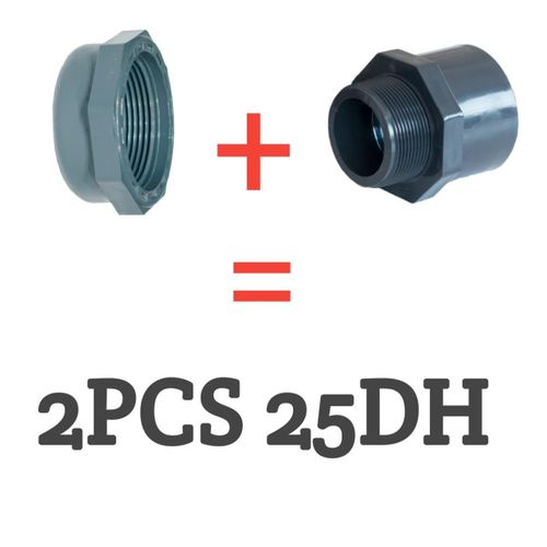 Embout Fileté Male + Bouchon Fileté PN16 Ø63 x 2" PVC Pression