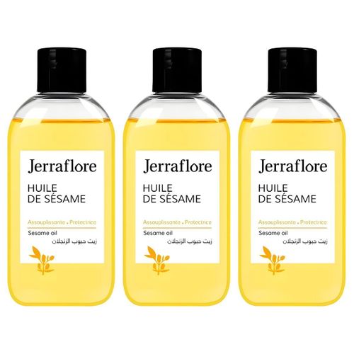 Lot de 3 - Huile de Sésame - Assouplissante et Protectrice - Soin Corporel et Capillaire - 50 ml