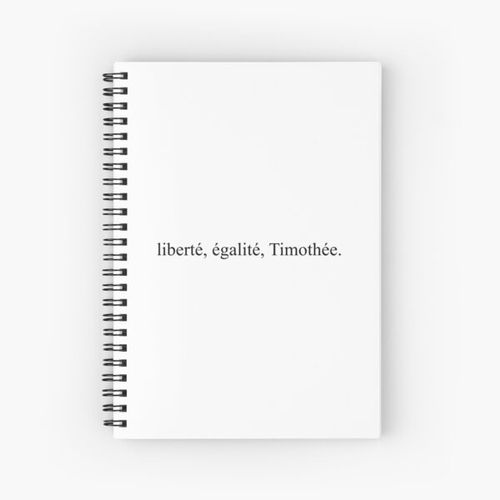 libert galit Timothe Spiral Notebook Bloc note