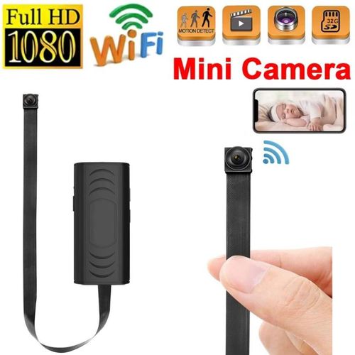 كاميرا WiFi صغيرة DIY بدقة 1080P، كشف حركة، تسجيل على بطاقة Micro SD، مشاهدة عن بُعد عبر الهاتف الذكي