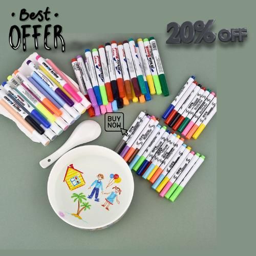 Stylo de Peinture à l’Eau Magique – Marqueurs Colorés à Encre Flottante, Jouets Éducatifs Montessori pour Dessin et Créativité des Enfants