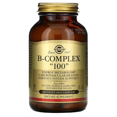 B Complex "100" --- Sans Gelatine --- 100 Capsules végétales