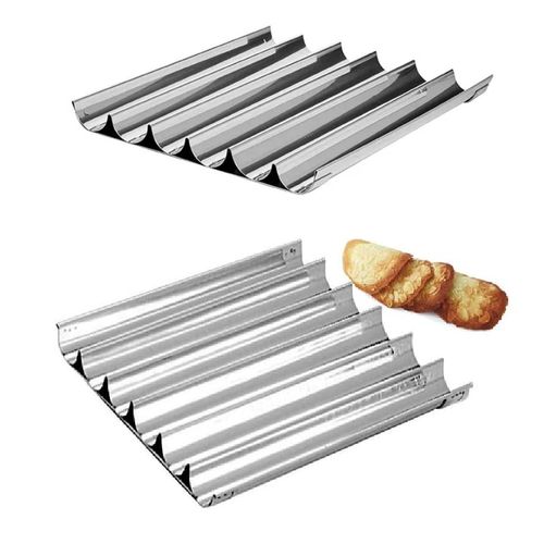 Plaque de cuisson en acier inoxydable pour biscuits, Plaque à tuiles inox, moule à pain, baguettes