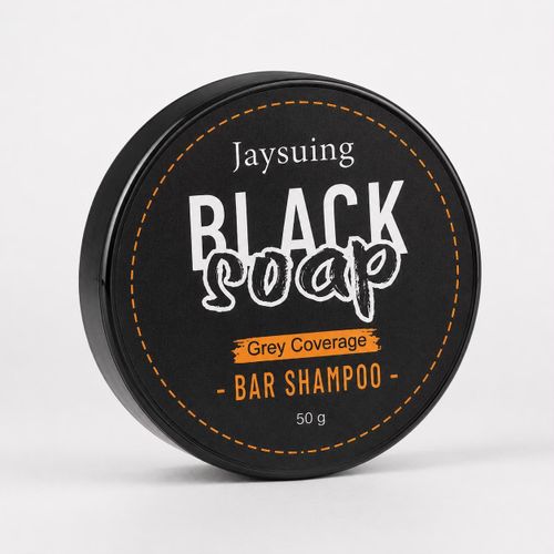 Pack 2x Savon noir pour cheveux gris, Shampoing en barre pour cheveux gris pour hommes, assombrissant,