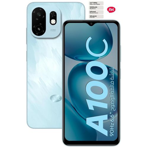 Smartphone A100C 6.6 IPS TFT 64GB de stockage Ram 6 Go (extensible de 2 Go à 4 Go) 5000Mah 8mpx-blaze blue