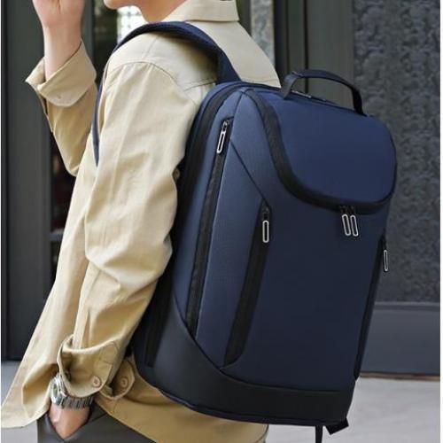 حقيبة ظهر للتخييم مقاومة للماء، حقيبة للكمبيوتر الشخصي مقاس 15.6 بوصة + منفذ USB، وحقيبة عمل