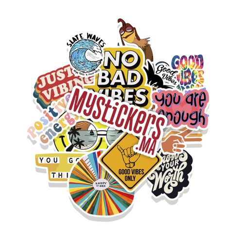 Pack de 20 stickers Good Vibes HD UV