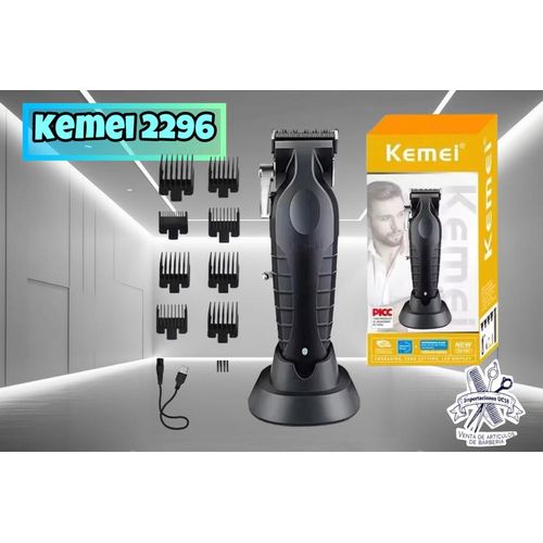 Tondeuse Kemei 2296 pratique et Rasoir pour les Hommes et Femmes tondeuse à cheveux professionnelle et sans fil pour homme, tondeuse à cheveux électrique, kit de coupe de cheveux rechargeable, tondeuse à lame en T