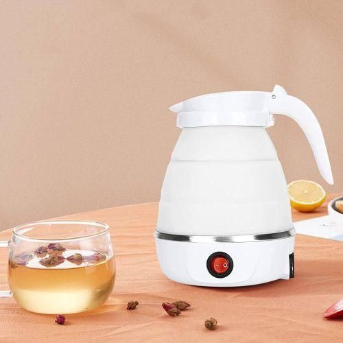 Bouilloire electrique pliable Mini bouilloire pliante de voyage, chauffe eau avec cordon d'alimentation