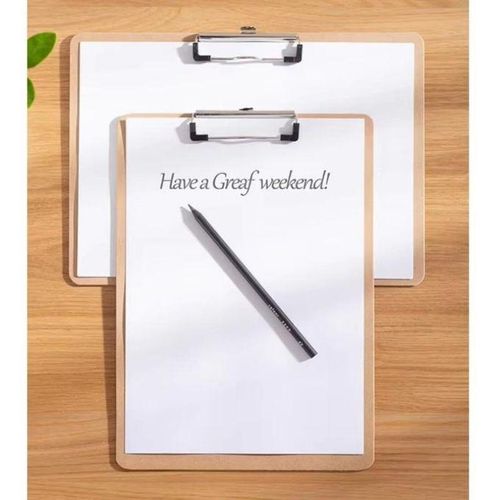Planchette à Pince en Bois 1 Pièce Bloc Notes Bureau Écriture Support Papier
