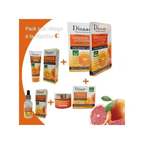Pack soin visage à la vitamine C,3 unités+masque