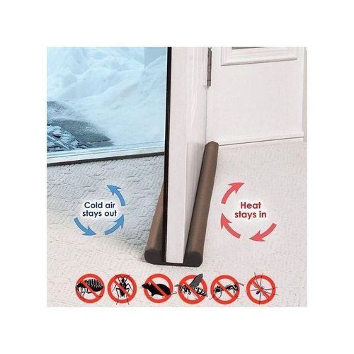 BLOQUEUR Twin Draft Guard conomie dnergie sous le butoir de porte Marron