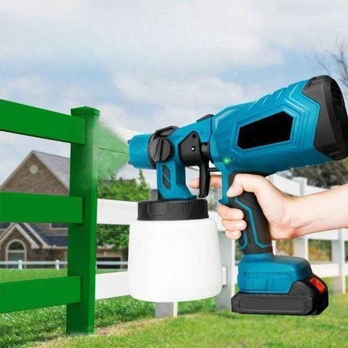 Pistolet peinture lectrique sans fil efficace avec buses rglables 2 Batterie