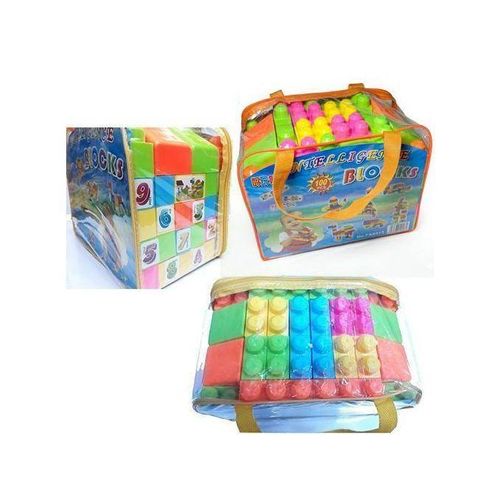 Sac de Blocs de Construction – 100 Grosses Pièces – Jeu Éducatif Montessori pour Enfants
