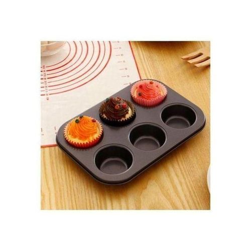 Moule à Cupcakes 6 tasses, Métal Anti-adhésif Moule à à pâtisserie.