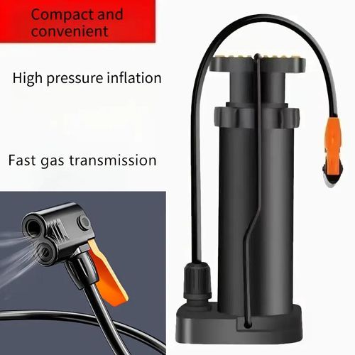 Pompe à Vélo Mini Portable Double Tête Compatible Presta & Schrader Compacte