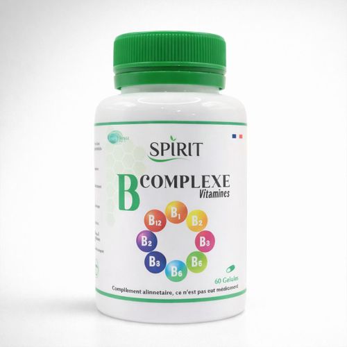 Complexe de Vitamines B Essentielles, Énergie, Vitalité, Soutien du Système Nerveux et Immunitaire, 60 Gélules (Fabrique en France)