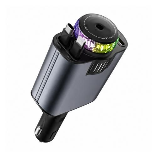 Chargeur USB-C Voiture avec Parfum et Lumière LED Étoilée - Adaptateur Allume-Cigare Multifonction