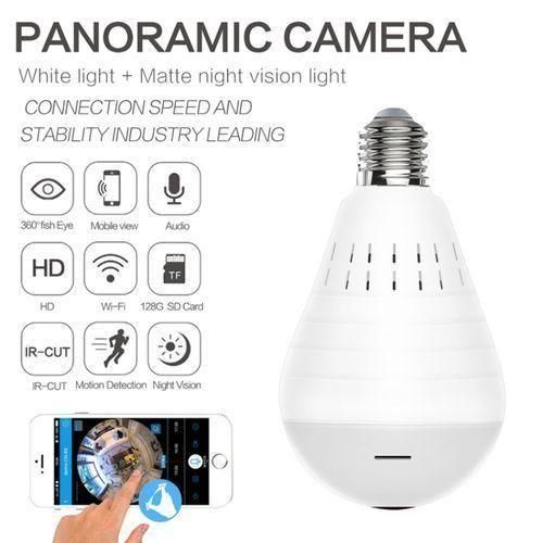 Caméra de Surveillance Wifi ampoule lampe CCTV caméra IP sans fil P2P