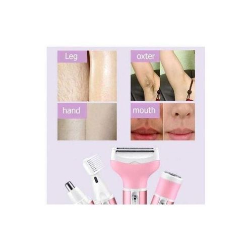 KM-6637 Rasoir lectrique 4 en 1 Rechargeable Tondeuse Cheveux Barbe Nez Femmes