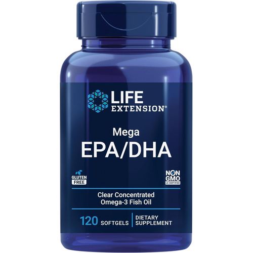 Mega EPA/DHA, 1000 mg pièce 120 capsules à enveloppe molle.