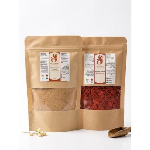 Pack Ayurvédique Swanelia - Poudre de Bois de Santal 100g et Coquelicot Aker Fassi 100g Soin et Parfum