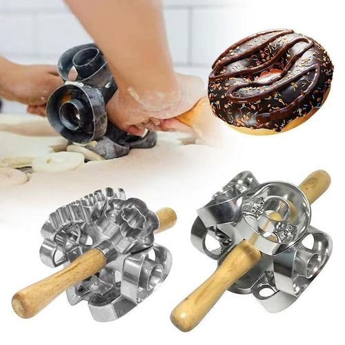 Moule de coupe-beignets tournant, rouleau de pâte à pâtisserie, gadgets de cuisson, accessoires de cuisine, facile à utiliser, longue durée