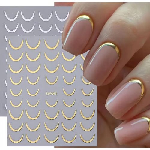 Autocollant pour Ongles couleur doré