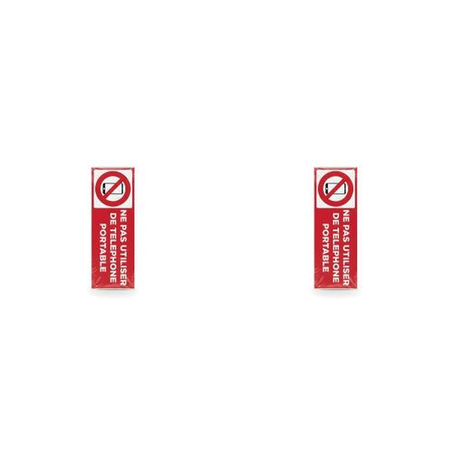Signalisation - Interdiction d'usage - Panneau d'avertissement - Rouge / 21x7.5 Cm