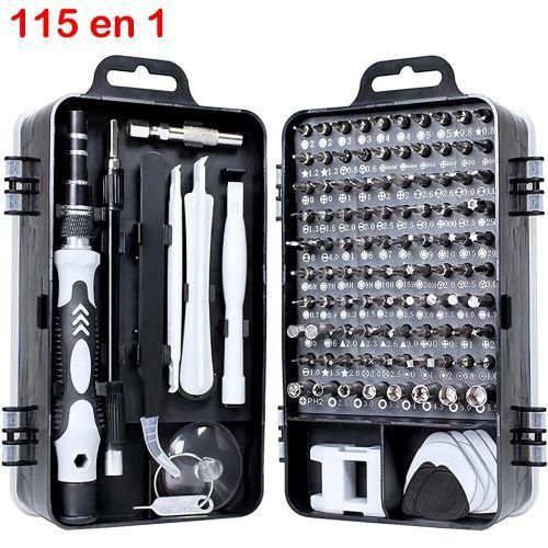 115 en 1 Tournevis de Precision Boite, Réparation Téléphone PC Bricolage