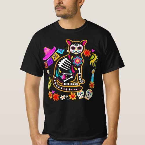 T-shirt Femmes Chihuahua Skeleton Mexicain Day Of Dead Dia